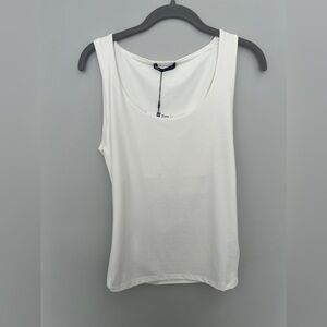 Zara Wide Strap Polyamide Tank Top Ecru NWT READ DESCRIPTION